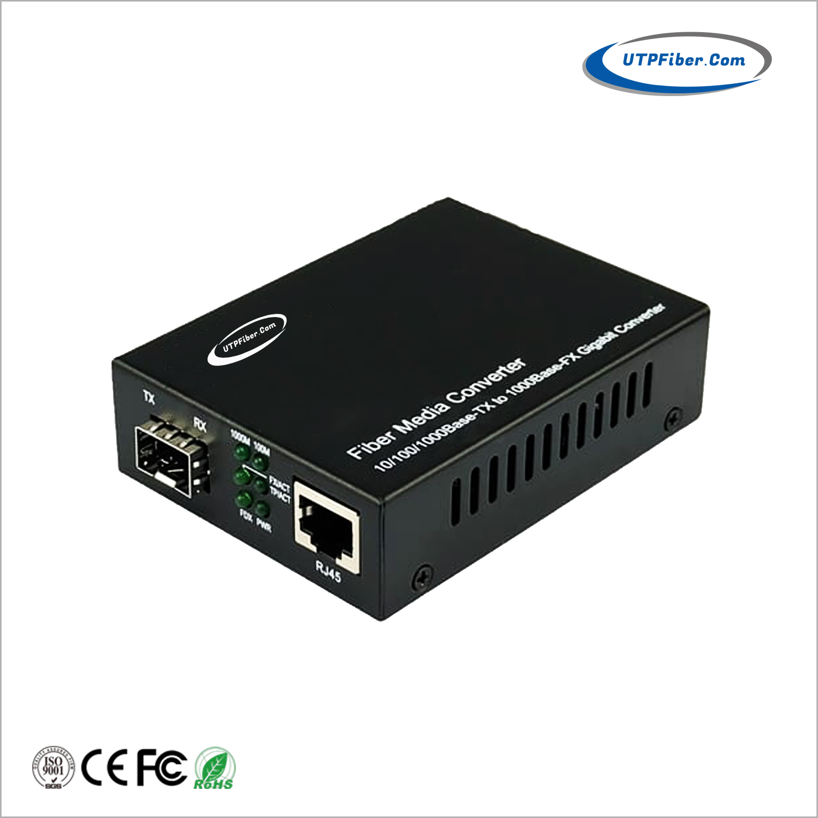 10/100/1000BASE-T to 1000BASE-X SFP Media Converter