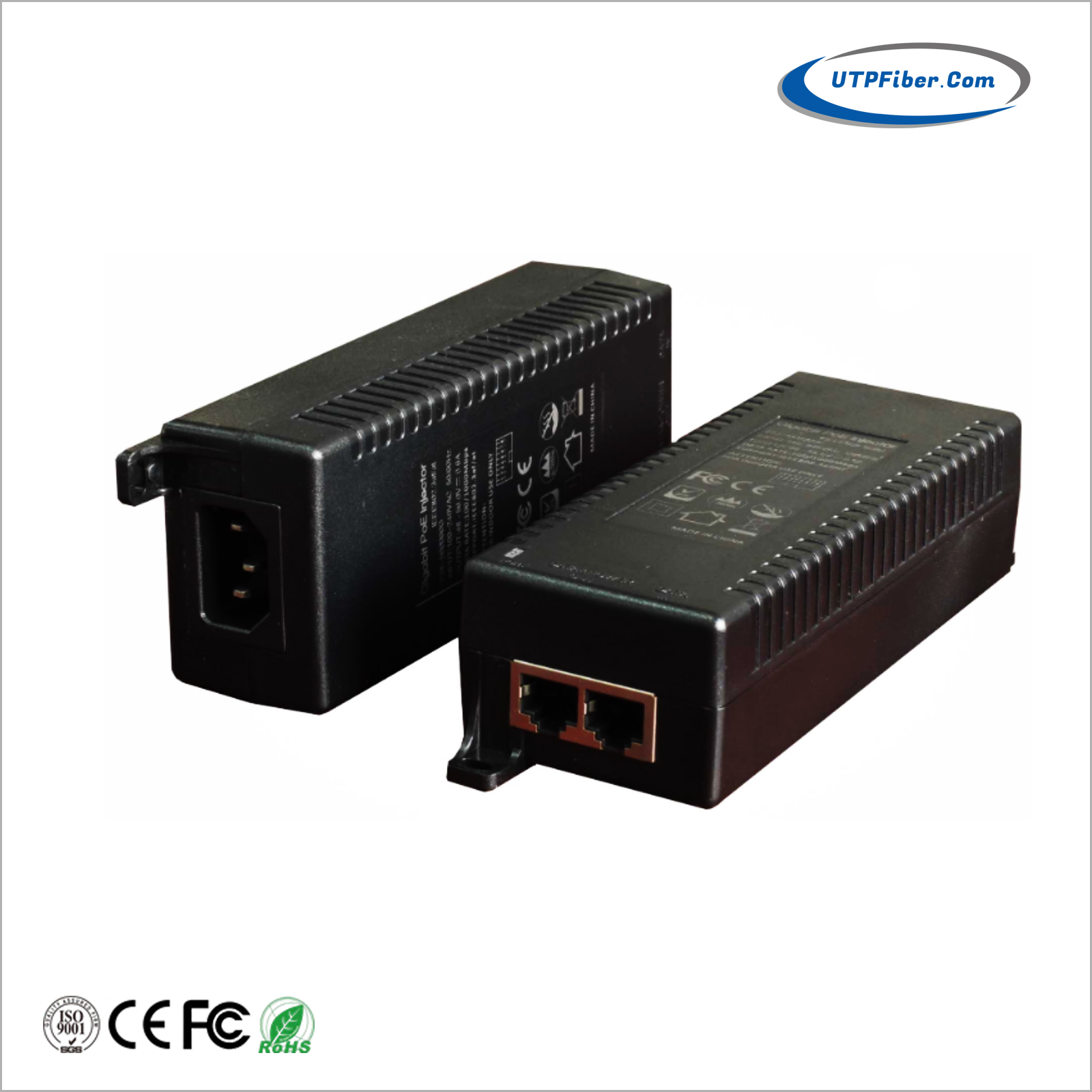 100-240VAC Powered Gigabit 802.3bt 60W PoE Injector