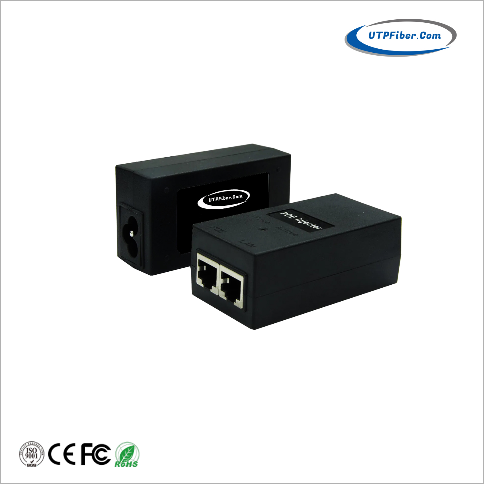 100-240VAC Powered 10/100/1000Mbps 24W/48V 0.5A Passive POE Injector
