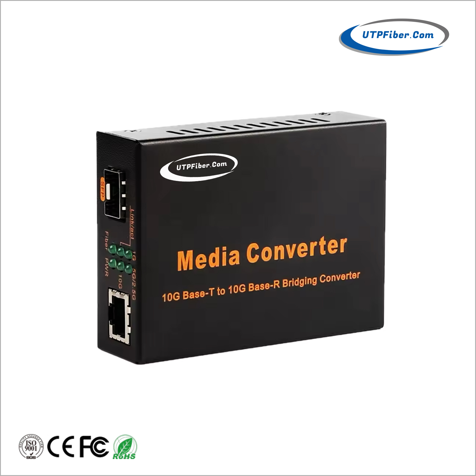 10GBASE-T RJ45 Copper Ethernet to 10G SFP+ Fiber Media Converter